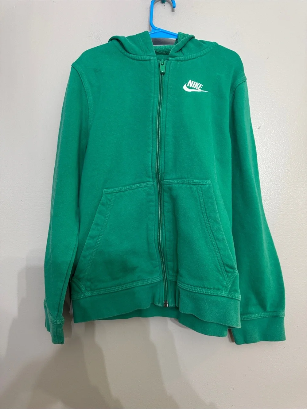 Nike Kids Green Full-Zip Hooded Sweatshirt